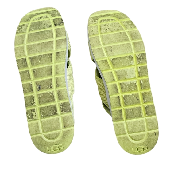 Ugg Nella Platform Slingback Sandals Pollen Lime Green Mesh Sz 9.5 - Picture 5 of 7
